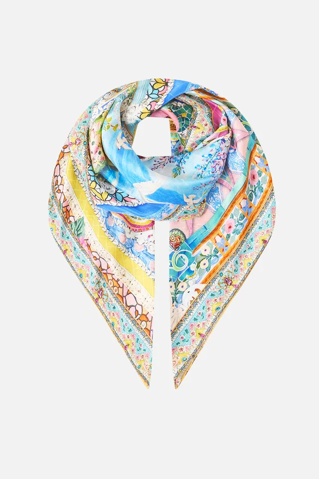 Camilla eBoutique LARGE CRYSTALLED SILK SQUARE SCARF NAVÀS NOUVEAU from CAMILLA, photo 1 of 1