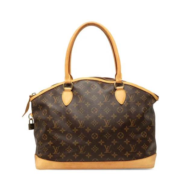 Brown Louis Vuitton Monogram Lockit Horizontal Handbag in Brown Coated canvas from Designer Revival