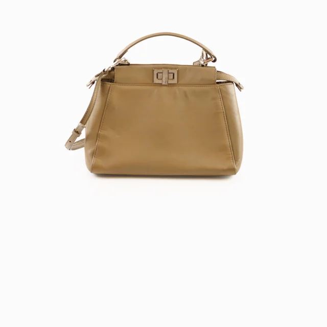 Fendi Peekaboo Mini Beige in Beige Leather from The Purse Affair