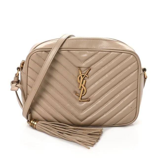 Saint Laurent Lou Camera Calfskin Leather Bag - Dark Latte in Calfskin from H&T