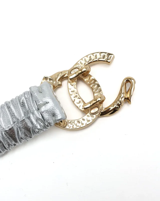 Chanel Coco Mark Rhinestone Waist Belt, Size 70 in Leather from A Retro Tale, photo 4 of 4
