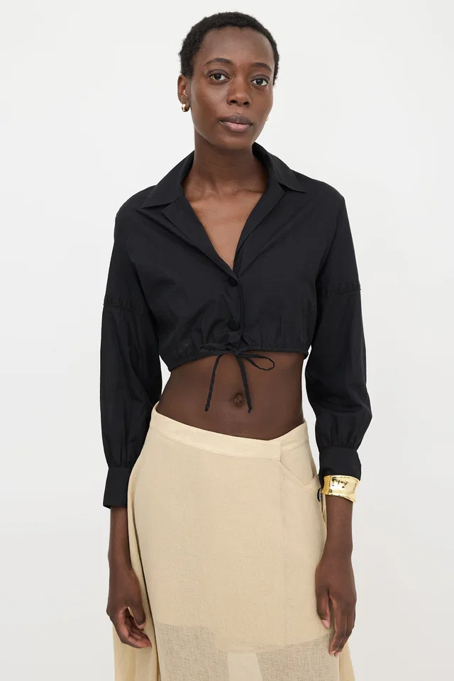Alaïa Cropped Drawstring Shirt from VSP Consignment