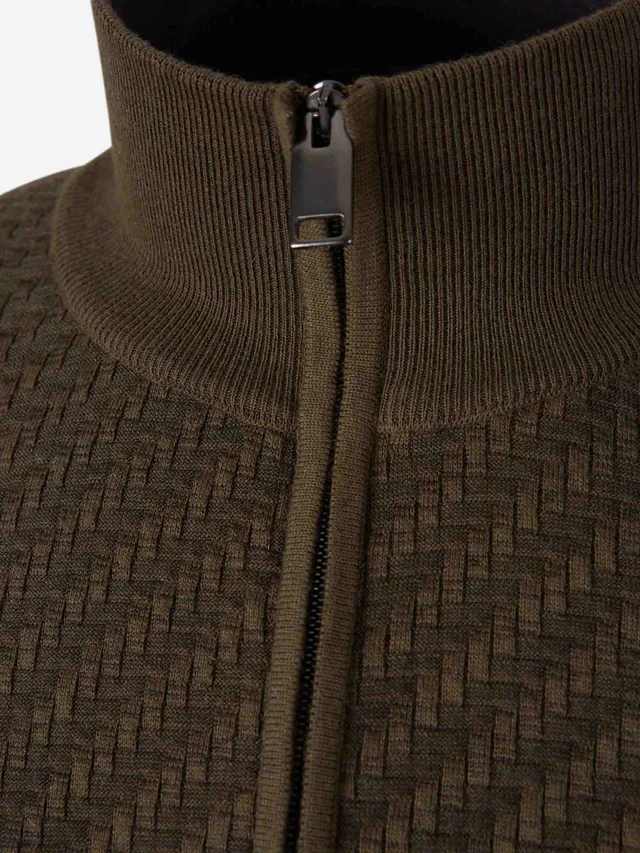 Brioni Knitted zip-up cardigan, photo 3 of 4 from SENSER