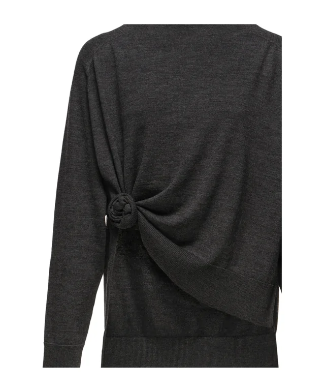 Magda Butrym Knotted wool turtleneck in grey, photo 3 of 4 from SENSER