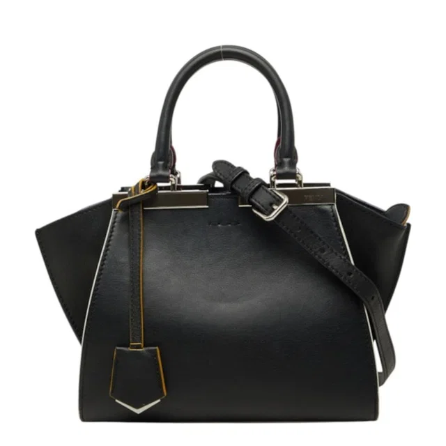 Fendi Petite Trois Jours Handbag 2-Way Shoulder Bag 8bh333-5c3 Black Leather in black Leather from Poshmark