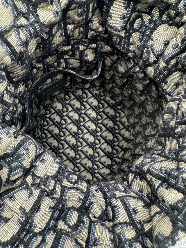 Dior Drawstring Bucket Wicker in Canvas from Her-Age, photo 5 of 6