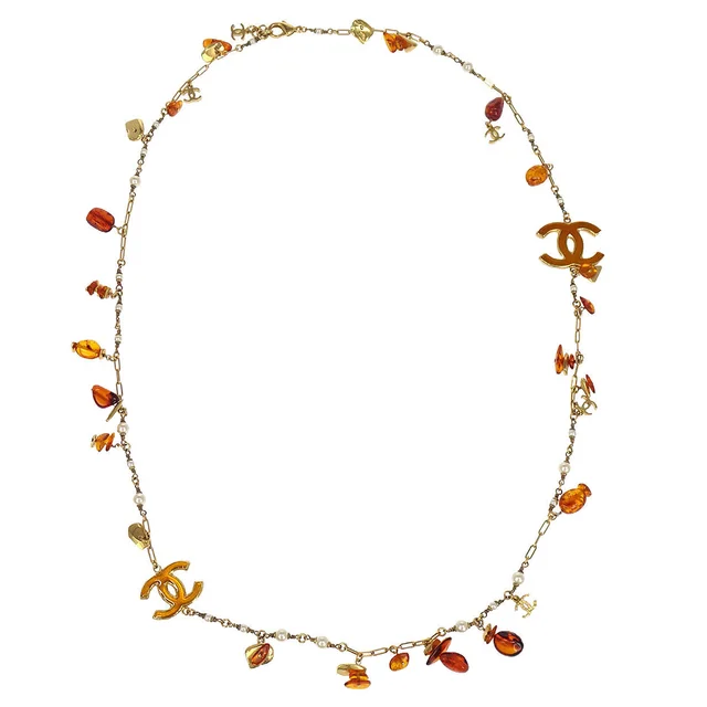 Chanel Chain Necklace Gold B11C in Gold from AMORE Vintage Tokyo