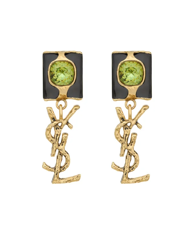 Saint Laurent Cassandre Enamel Drop Earrings from SENSER, photo 1 of 1