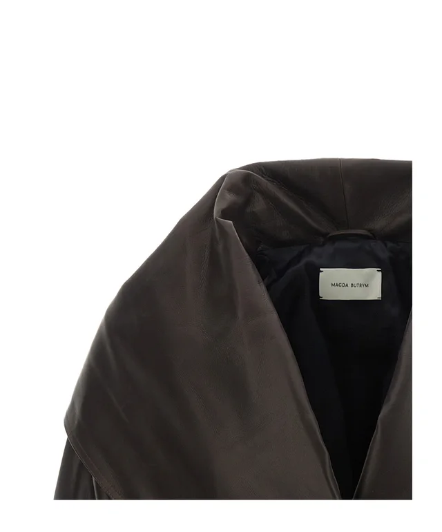 Magda Butrym Long-sleeve leather jacket, photo 3 of 4 from SENSER