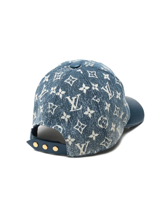 Louis Vuitton Jacquard Denim Cap, Size M in Denim from A Retro Tale, photo 2 of 2
