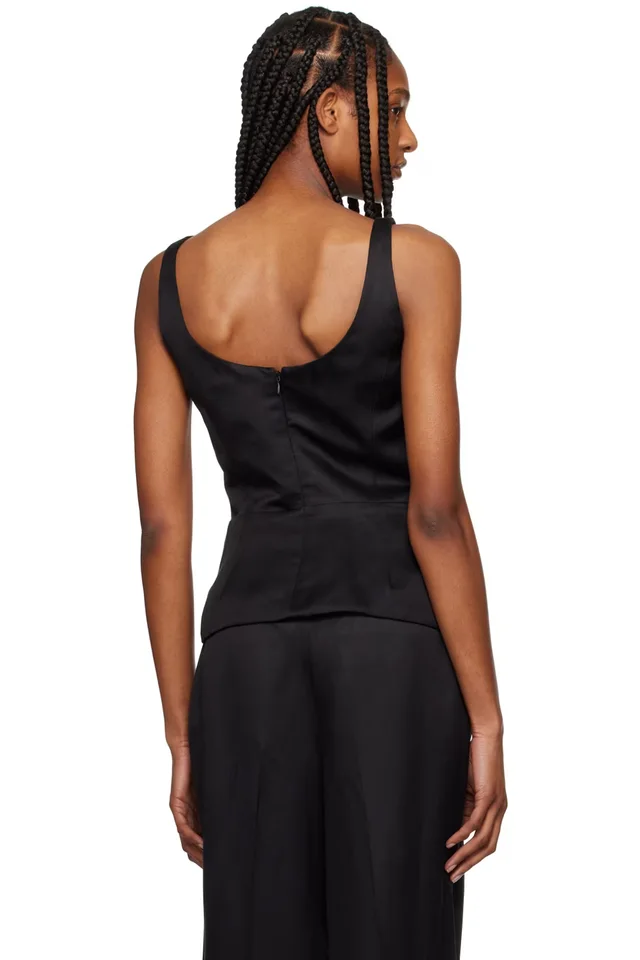 Gabriela Hearst Black Avalon Camisole, photo 3 of 4 from SSENSE