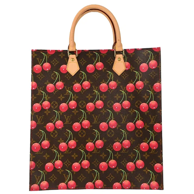 Louis Vuitton Monogram Cherry Sac Plat Tote Handbag M95010 in Canvas from AMORE Vintage Tokyo