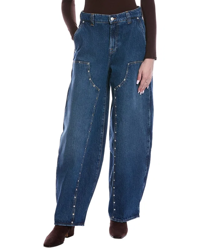 7 For All Mankind Le Blue Studded Balloon Jean, image 1 of 1 from Rue La La