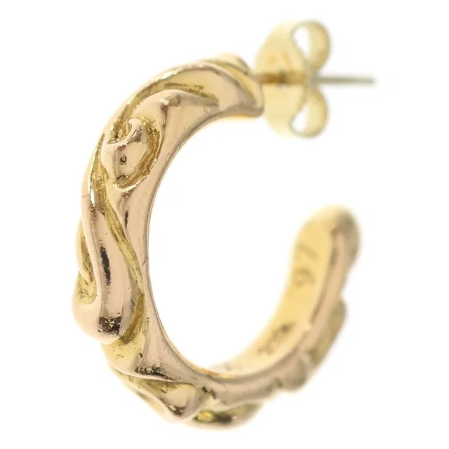 Chrome Hearts 22K Hoop Scrool Scroll Earrings Gold in Gold from The Reluxe