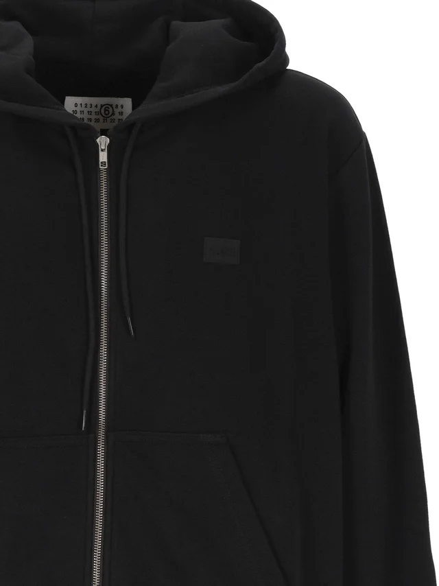 Mm6 Maison Margiela logo-patch zip-up hoodie, photo 3 of 3 from SENSER