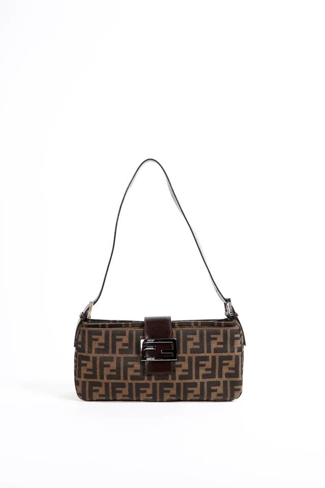 Fendi Vintage Zucca Canvas Shoulder Bag in Canvas from Break Archive