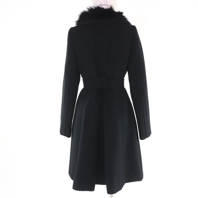 Burberry Blue Label Wool Angora Fox Coat in Blue Wool from LuxUness, photo 2 of 2