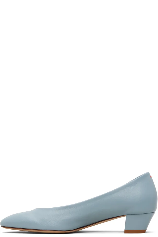 Aeyde Blue Helia Low-Cut Heels, photo 3 of 5 from SSENSE