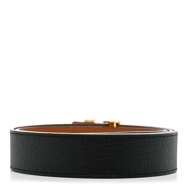 Taurillon Calfskin 30mm LV Initiales Reversible Belt 80 32 Black in Black Calfskin from FASHIONPHILE, photo 4 of 8
