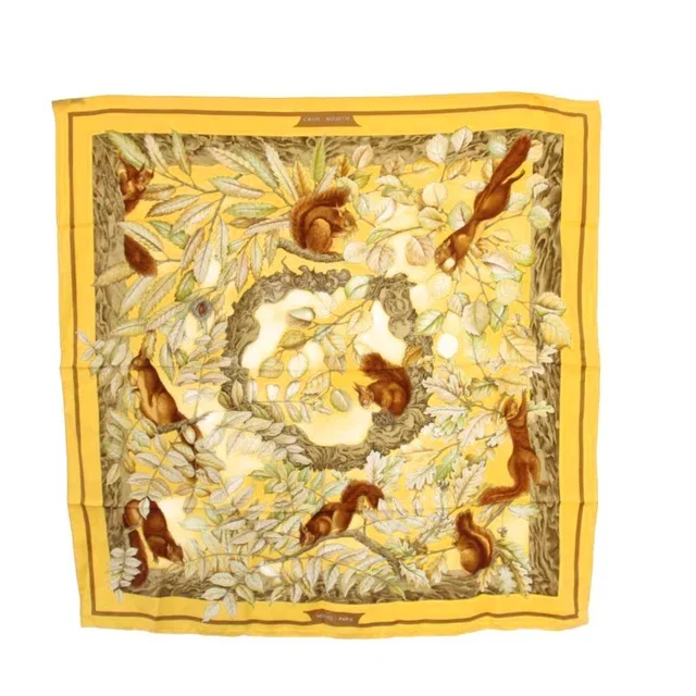 Hermès Carre 90 Casse Noisette Nutcracker Scarf Yellow in Yellow Silk from The Reluxe