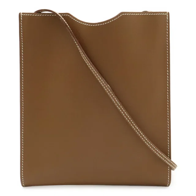 Hermès Onimaitou Shoulder Bag Pochette Crossbody Leather Brown in Brown Leather from The Reluxe