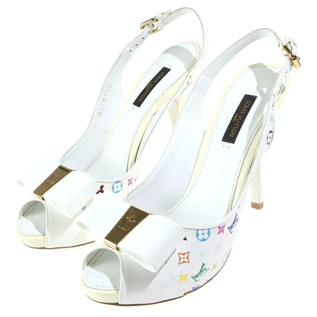 Louis Vuitton TM 6am Monogram Patent Leather Pumps High Heels White in White Patent leather from The Reluxe