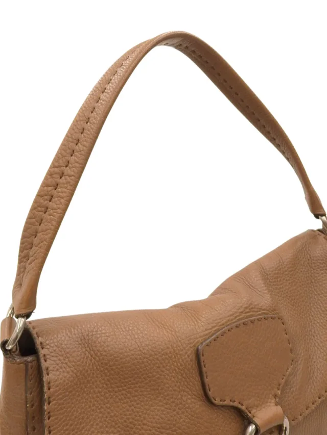 Prada Logo Plate One-Shoulder Bag Brown in Brown Leather from VINTAGE QOO TOKYO, photo 10 of 10