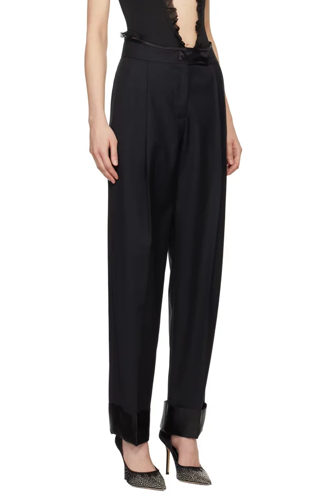 Christopher Esber Black Pegged Trousers, photo 2 of 3 from SSENSE