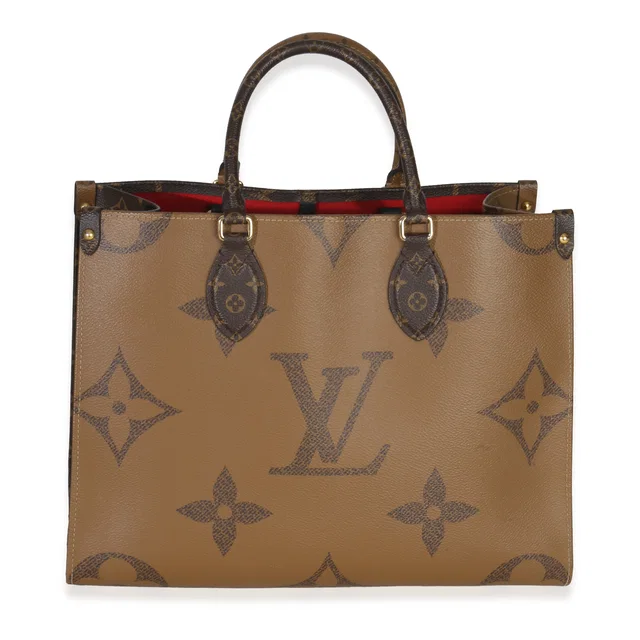 Louis Vuitton Reverse Monogram Giant Canvas Onthego Mm Brown Handbag in Brown Canvas from HEWI