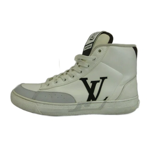 Charlie Line Sneakers Leather High Cut Monogram LV Logo in Leather from The Reluxe