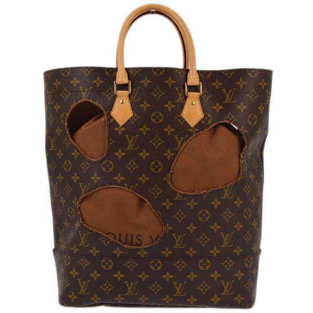 Louis Vuitton x Comme des Garcons Bag With Holes Tote Bag M40279 in Coated canvas from AMORE Vintage Tokyo
