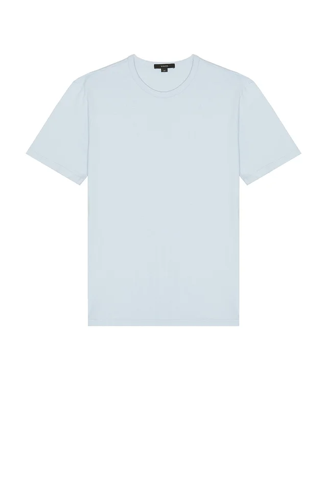 Vince Garment Dye Short Sleeve Tee in Washed Rainwater, photo 4 of 4 from REVOLVE (Canada)