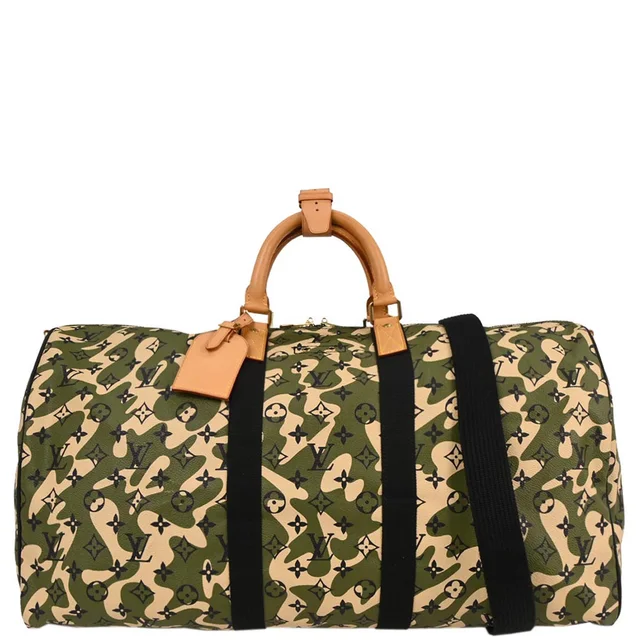 Louis Vuitton Monogramouflage Keepall Bandouliere 55 M95774 in Canvas from AMORE Vintage Tokyo
