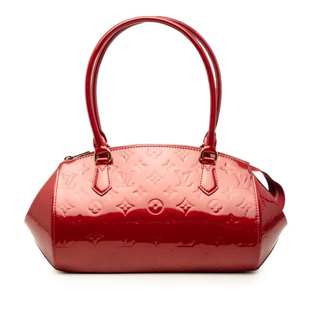 Red Louis Vuitton Monogram Vernis Sherwood PM Shoulder Bag in Red Leather from Designer Revival