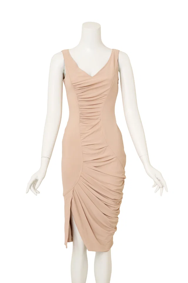 Dior Ruche Draped Cocktail Dress in Silk from Recess LA