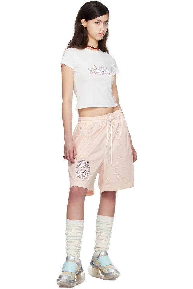 I'm Sorry by Petra Collins SSENSE Exclusive Pink JennyFax Edition Gym Shorts, photo 5 of 5 from SSENSE