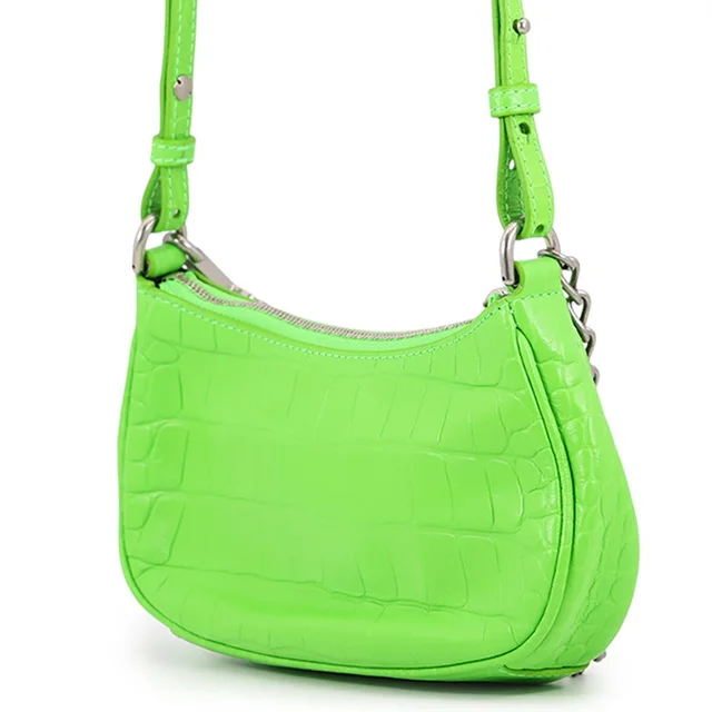 Balenciaga Lucagol Mini Purse Shoulder Bag Neon Green69581423EIY3817 Croco embossed leather Size Mini in Leather from GALLERY RARE, photo 2 of 2