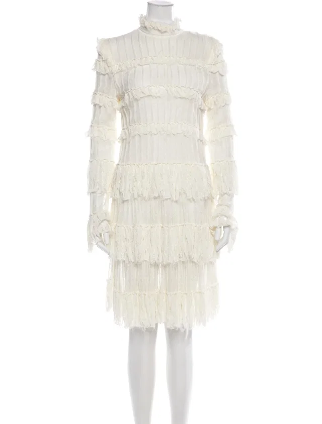 Alexander McQueen Lace Pattern Knee-Length Dress from The RealReal