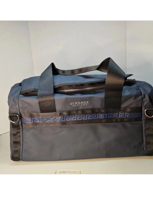 Versace Authentic Large Travel, Duffle Bag, Luggage Bag in blue Nylon from Poshmark