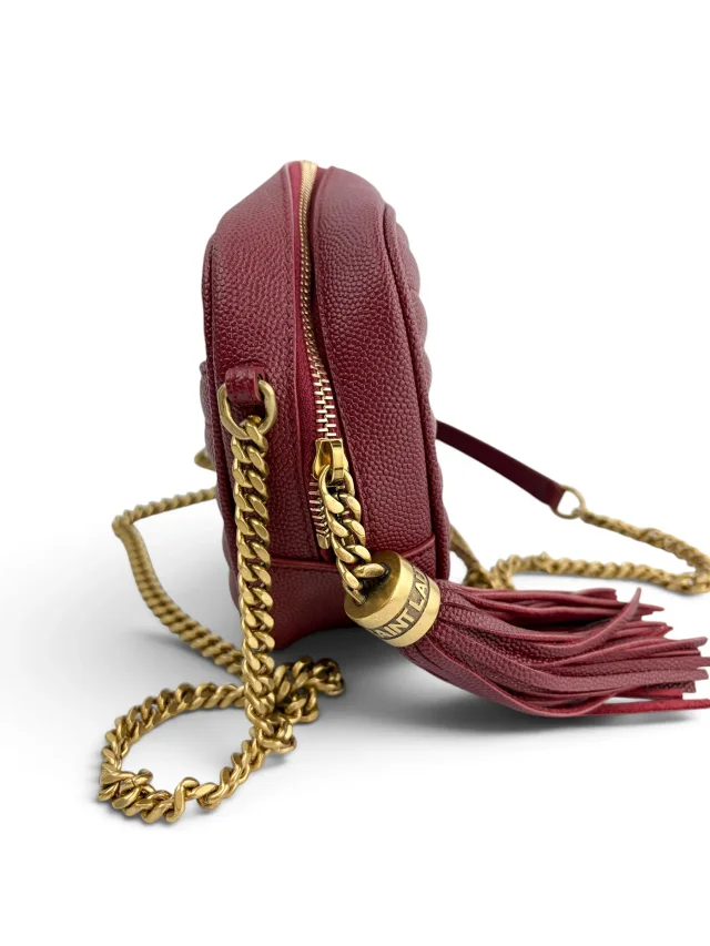 Saint Laurent Lou Mini Camera Bag in Red Calfskin from Season 2 Consign, photo 2 of 10