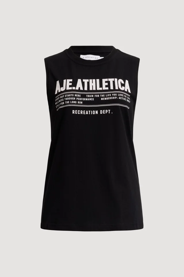 Athletica Motivation Logo Tank in Black from Aje, photo 1 of 1