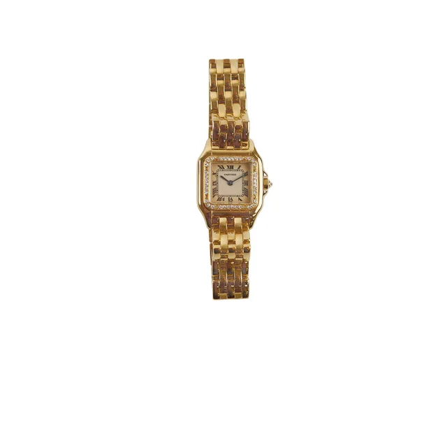 Cartier Vintage Panthere Small 18k Yellow Gold with Diamonds in Yellow from The Purse Affair