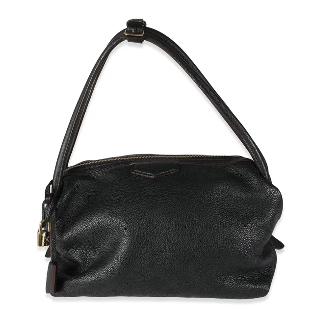 Louis Vuitton Black Monogram Mahina Galatea Pm Leather Handbag in Black Leather from HEWI