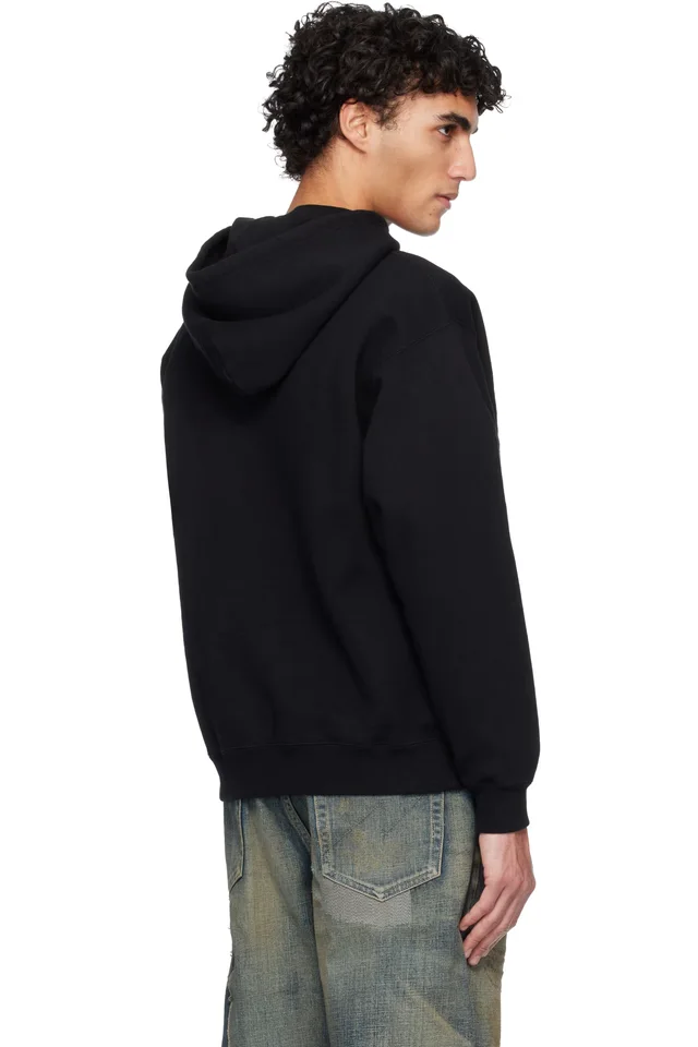 Neighborhood Black Plain Sweat Hoodie, photo 3 of 4 from SSENSE