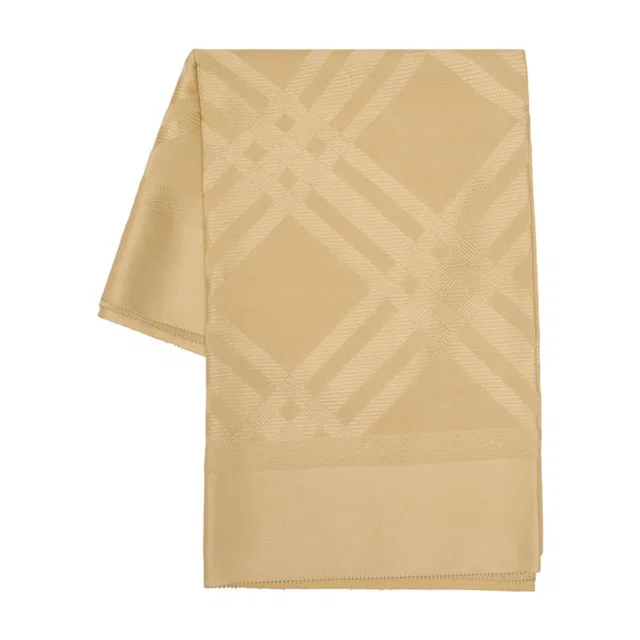 Burberry Silk Check Scarf — Beige Scarfs in Beige Silk from HEWI