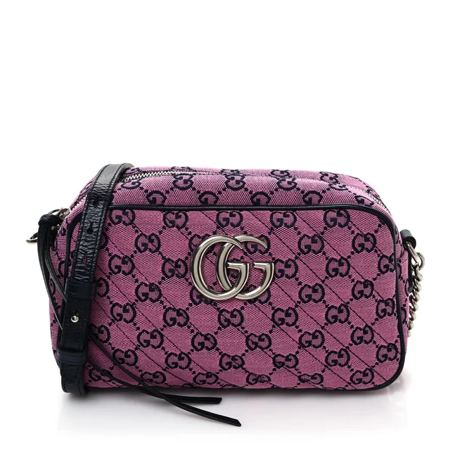 Gucci GG Marmont Multicolor Canvas Bag - Pink in Pink Canvas from H&T