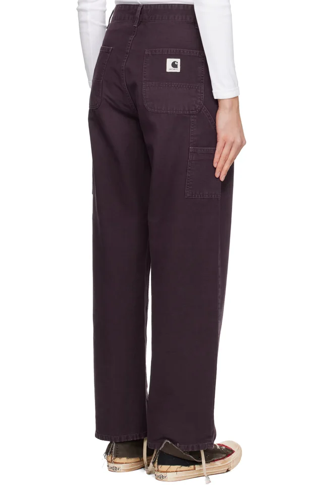 Carhartt Work In Progress Burgundy Pierce Trousers, photo 3 of 4 from SSENSE