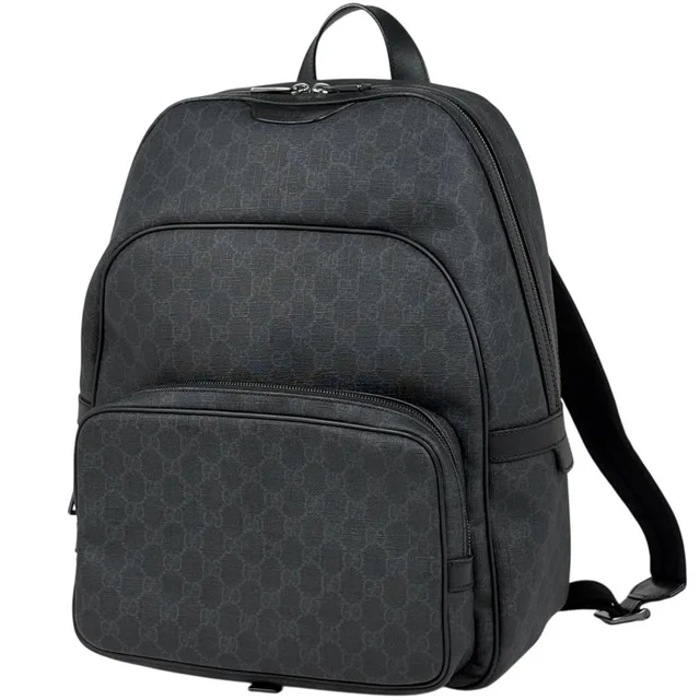 Gucci Backpack GG Pattern Black in Black Coated canvas from The Reluxe