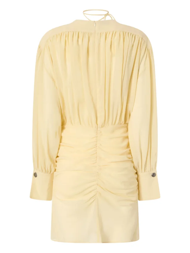 PINKO mini dress with long-sleeves and draping, photo 2 of 2 from FARFETCH