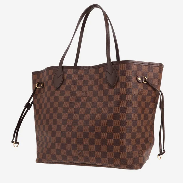 Louis Vuitton Neverfull tote bag in Ebène Damier canvas and brown leather in Brown Canvas from Collector Square
